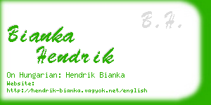 bianka hendrik business card